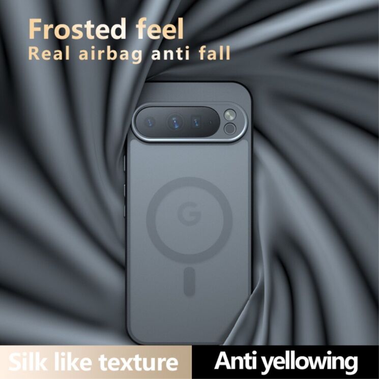 Защитный чехол Deexe Matte Skin with MagSafe для Google Pixel 9 Pro XL - Transparent / Black: фото 9 из 13