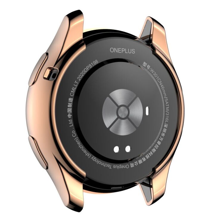 Защитный чехол Deexe Protective Frame для OnePlus Watch - Rose Gold: фото 3 из 9