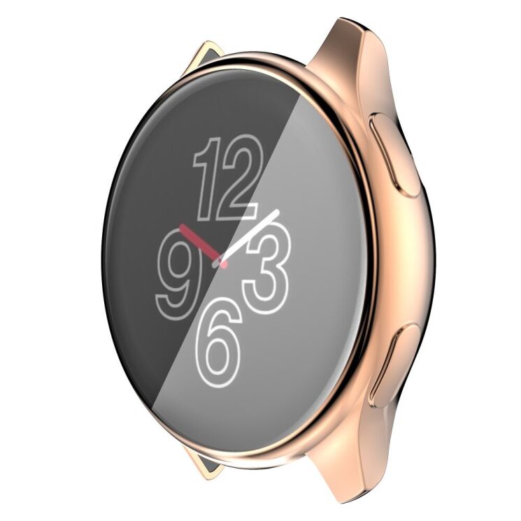 Защитный чехол Deexe Protective Frame для OnePlus Watch - Rose Gold: фото 8 из 9