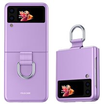 Защитный чехол Deexe Ring Case для Samsung Galaxy Flip 3 - Purple: фото 1 из 10