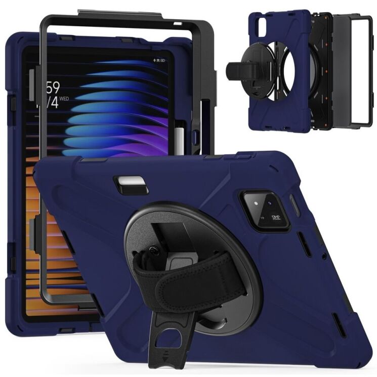 Защитный чехол Deexe Rotation Hybrid для Xiaomi Pad 7 / 7 Pro - Navy Blue: фото 1 из 15