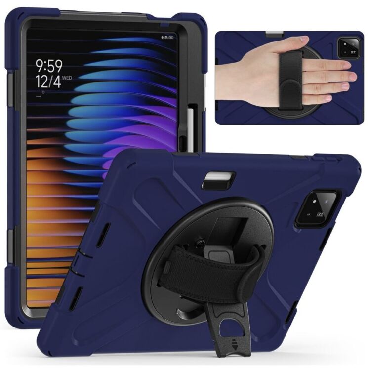 Защитный чехол Deexe Rotation Hybrid для Xiaomi Pad 7 / 7 Pro - Navy Blue: фото 2 из 15