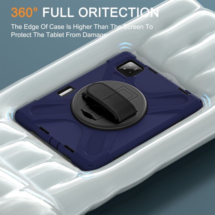 Защитный чехол Deexe Rotation Hybrid для Xiaomi Pad 7 / 7 Pro - Navy Blue: фото 4 из 15