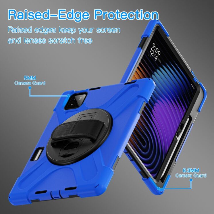Защитный чехол Deexe Rotation Hybrid для Xiaomi Pad 7 / 7 Pro - Navy Blue: фото 11 из 15