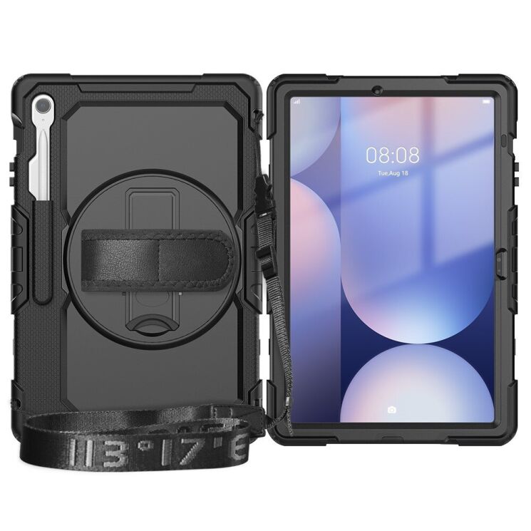Защитный чехол Deexe Shockproof Case для Samsung Galaxy Tab S10 FE Plus - Black: фото 3 из 10