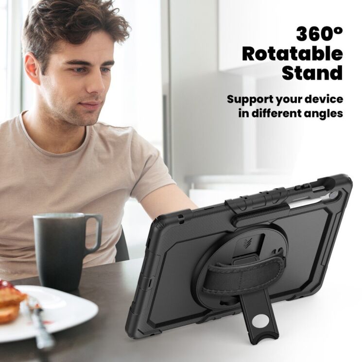 Защитный чехол Deexe Shockproof Case для Samsung Galaxy Tab S10 FE Plus - Black: фото 7 из 10