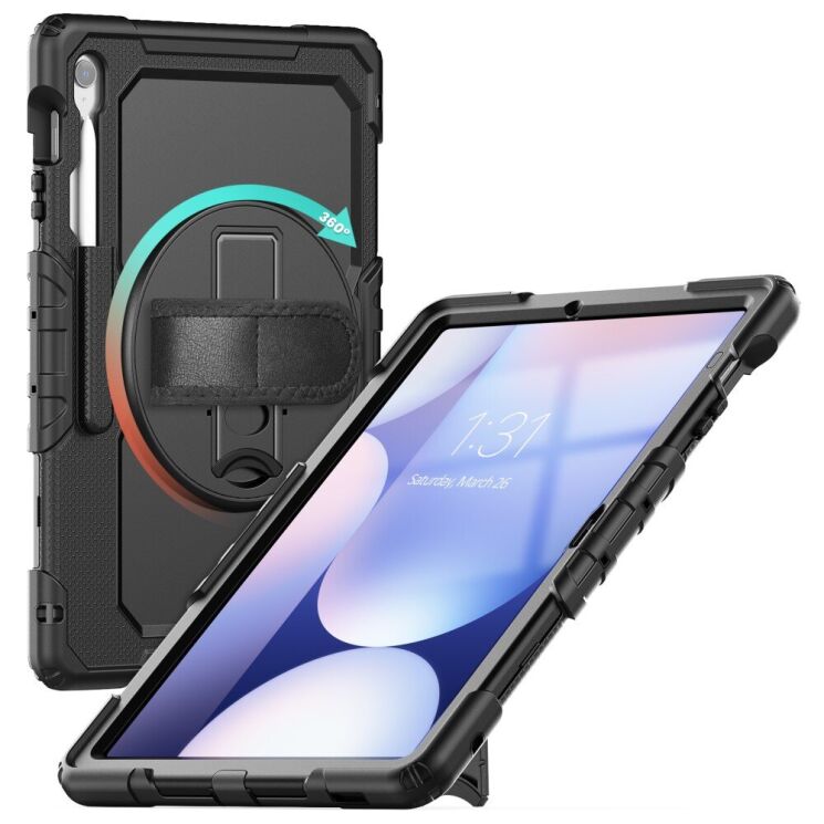 Защитный чехол Deexe Shockproof Case для Samsung Galaxy Tab S10 FE Plus - Black: фото 4 из 10