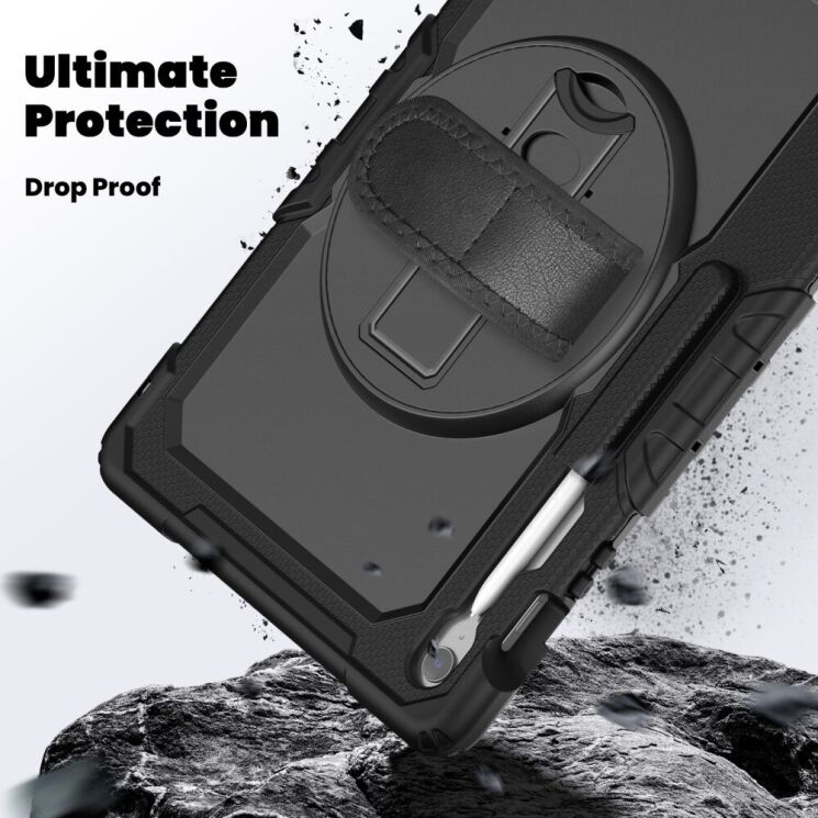 Защитный чехол Deexe Shockproof Case для Samsung Galaxy Tab S10 FE Plus - Black: фото 6 из 10