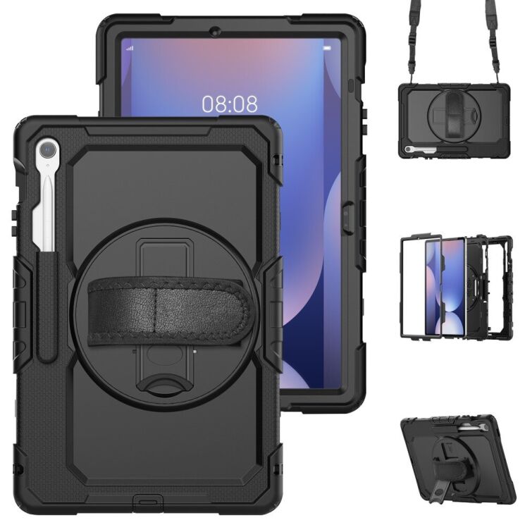 Защитный чехол Deexe Shockproof Case для Samsung Galaxy Tab S10 FE Plus - Black: фото 2 из 10