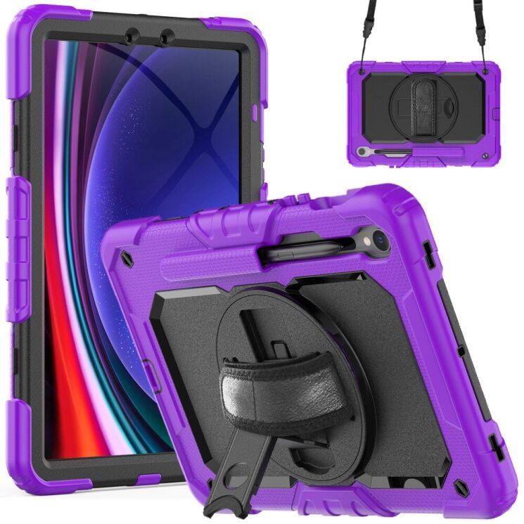 Захисний чохол Deexe Shockproof Case для Samsung Galaxy Tab S9 (X710/716) - Purple: фото 1 з 8