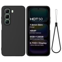 Защитный чехол Deexe Silicone Case для Infinix Hot 50 - Black: фото 1 из 8