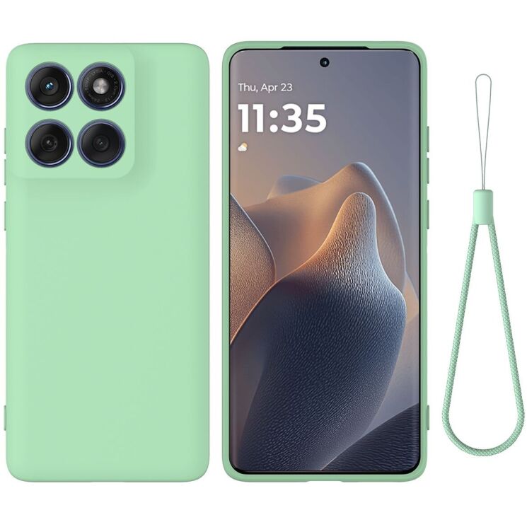 Захисний чохол Deexe Silicone Case для Motorola Edge 60 Pro - Green: фото 1 з 8
