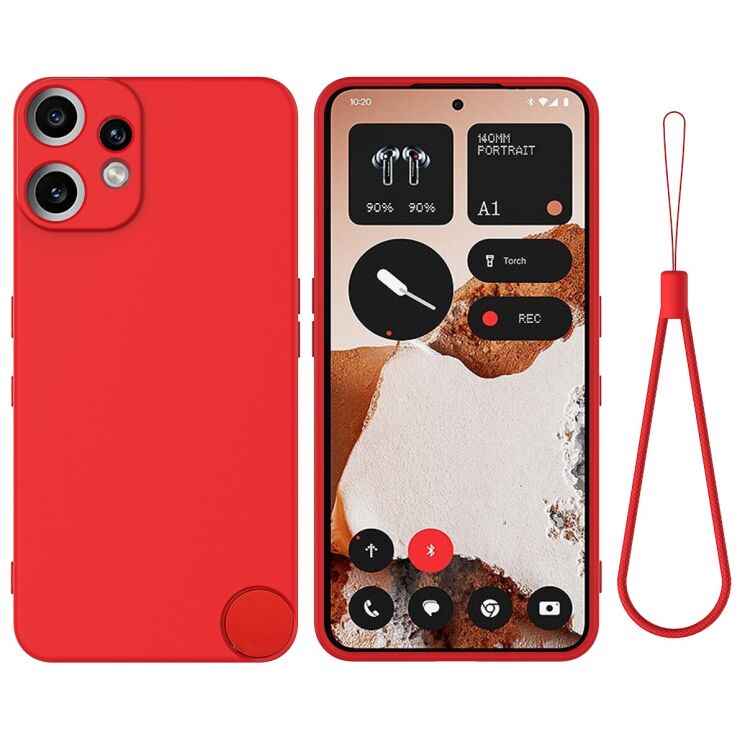 Захисний чохол Deexe Silicone Case для Nothing CMF Phone 2 Pro - Red: фото 1 з 9