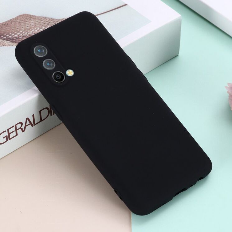 Защитный чехол Deexe Silicone Case для OnePlus Nord CE - Black: фото 3 из 7