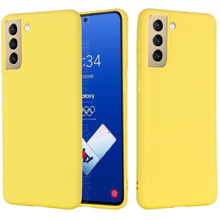Защитный чехол Deexe Silicone Case для Samsung Galaxy S21 FE (G990) - Yellow: фото 1 из 7