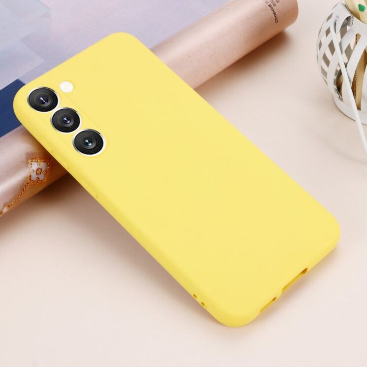 Захисний чохол Deexe Silicone Case для Samsung Galaxy S23 - Yellow: фото 4 з 7