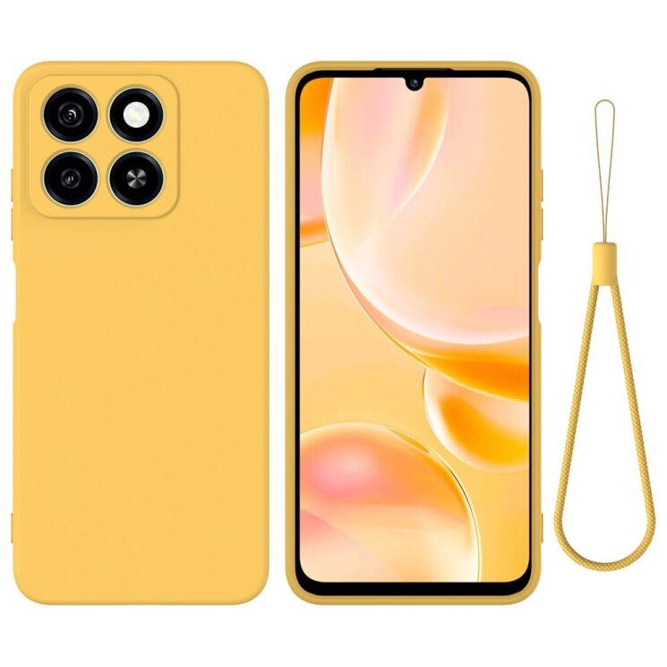 Защитный чехол Deexe Silicone Case для ZTE Blade A35 / Blade A55 - Yellow: фото 1 из 8