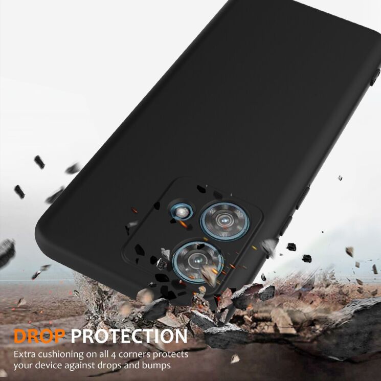 Захисний чохол Deexe Silicone Case with MagSafe для Motorola Edge 40 Neo - Black: фото 2 з 9