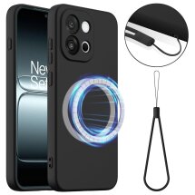 Захисний чохол Deexe Silicone Case with MagSafe для OnePlus Nord 6 - Black: фото 1 з 9