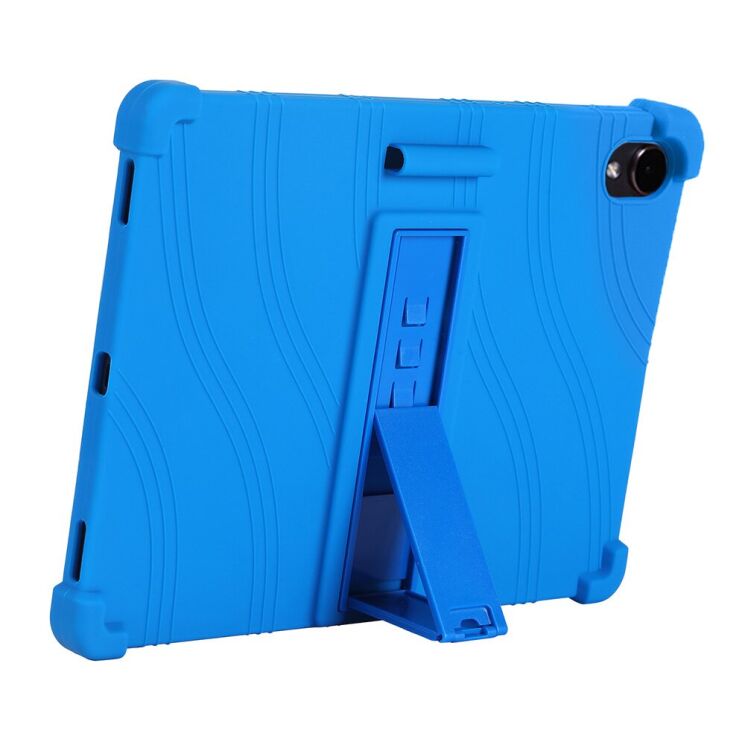 Защитный чехол Deexe Silicone Kickstand для Samsung Galaxy Tab S12 Plus - Dark Blue: фото 6 из 9