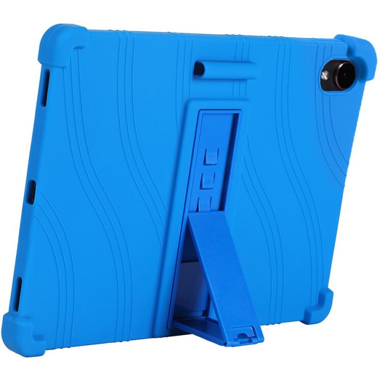 Защитный чехол Deexe Silicone Kickstand для Samsung Galaxy Tab S12 Plus - Dark Blue: фото 5 из 9