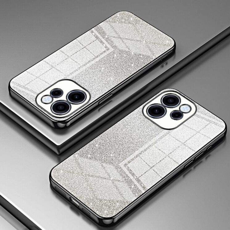 Захисний чохол Deexe Sparkles Cover для OPPO Reno 15 F/FS - Black: фото 2 з 7