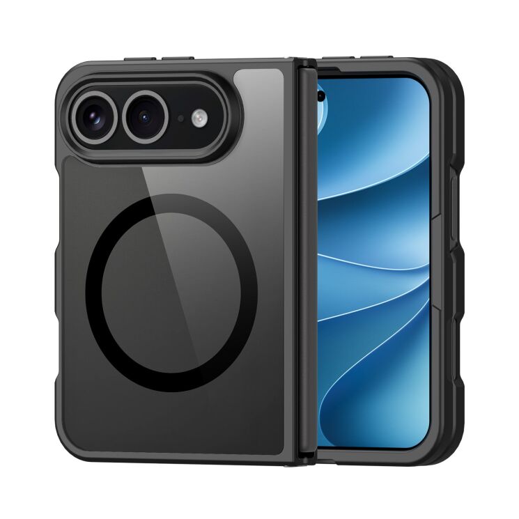 Защитный чехол Dux Ducis Aimo Series (Clear) Magnetic (FF) для iPhone Duo - Black (435002B) Защитный чехол Dux Ducis Aimo Series (Clear) Magnetic (FF) для iPhone Duo - Black: фото 1 из 11