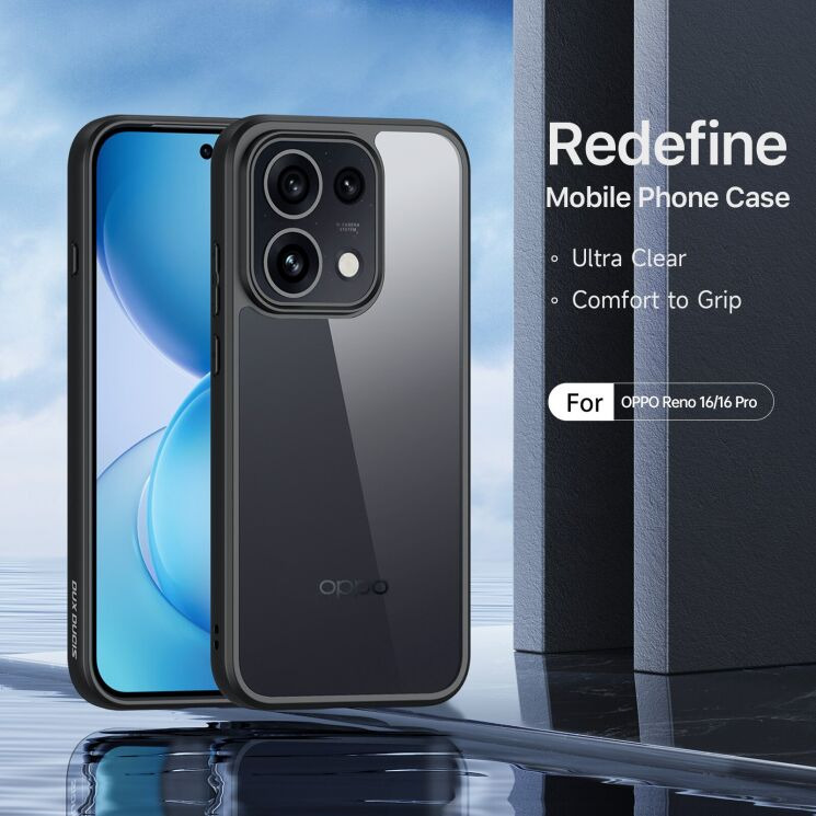 Защитный чехол DUX DUCIS Aimo Series для OPPO Reno 16 / 16 Pro - Black: фото 3 из 10