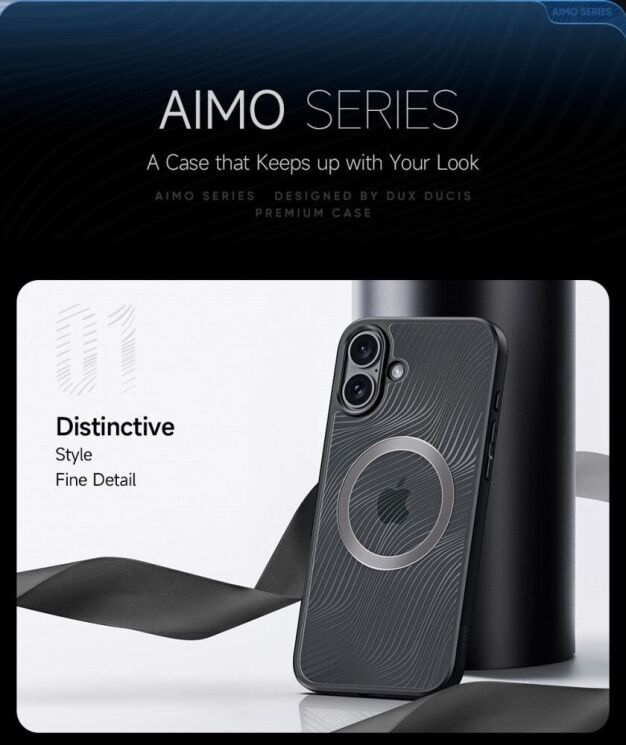 Защитный чехол DUX DUCIS Aimo Series Magnetic (FP) для Apple iPhone 16 Plus - Black: фото 11 из 14