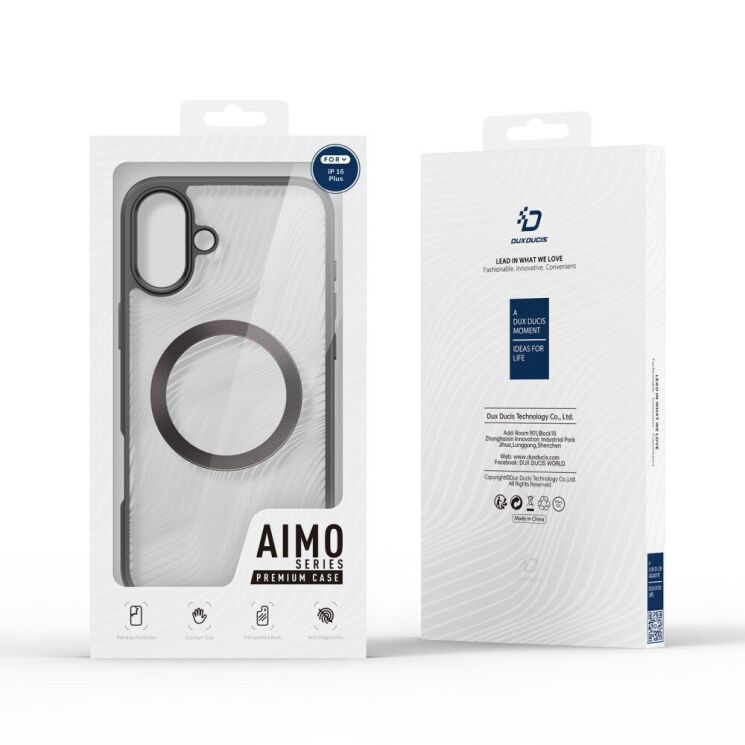 Защитный чехол DUX DUCIS Aimo Series Magnetic (FP) для Apple iPhone 16 Plus - Black: фото 14 из 14