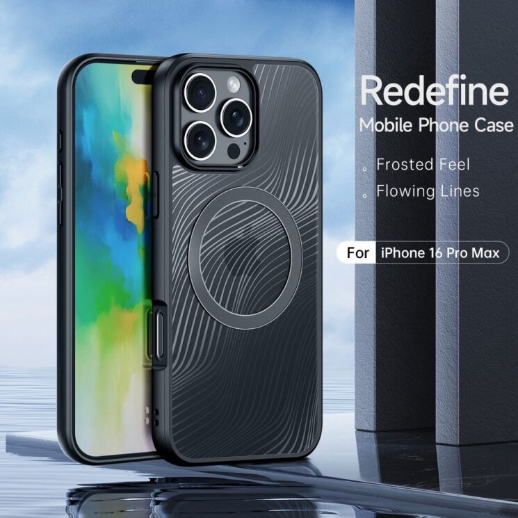 Защитный чехол DUX DUCIS Aimo Series Magnetic (FP) для Apple iPhone 16 Pro Max - Black: фото 3 из 14
