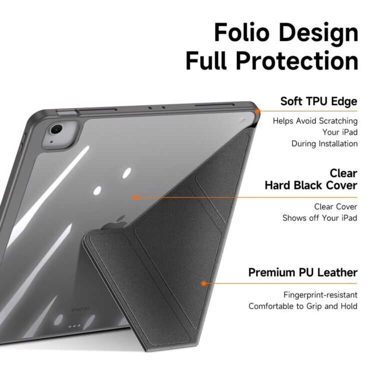 Защитный чехол DUX DUCIS Magi Series для Apple iPad Air 13 M3/M2 (2025/2024) - Black: фото 7 из 14