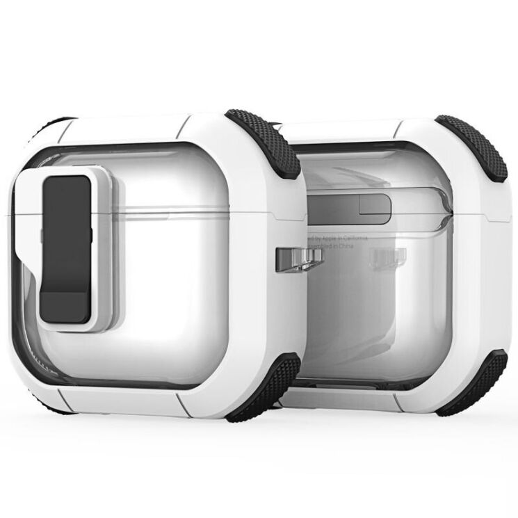 Защитный чехол DUX DUCIS PECN Series для Apple AirPods 4 - White / Black: фото 1 из 10