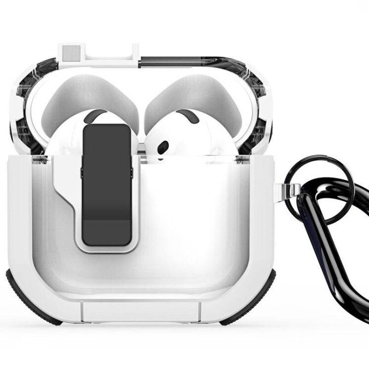 Защитный чехол DUX DUCIS PECN Series для Apple AirPods 4 - White / Black: фото 2 из 10