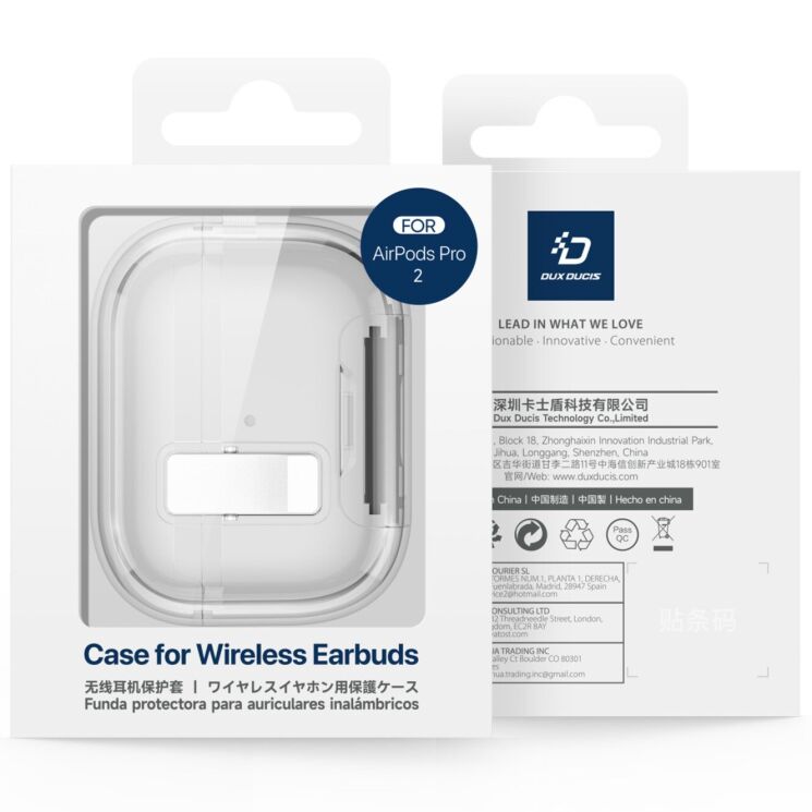 Захисний чохол DUX DUCIS PECR Series для Apple AirPods Pro 2 - Transparent: фото 15 з 15