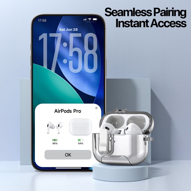 Захисний чохол DUX DUCIS PECR Series для Apple AirPods Pro 2 - Transparent: фото 13 з 15