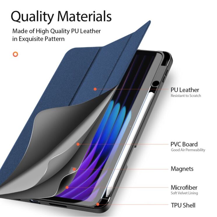 Защитный чехол DUX DUCIS Soft Domo Series для Xiaomi Pad 7 / 7 Pro - Black: фото 7 из 13