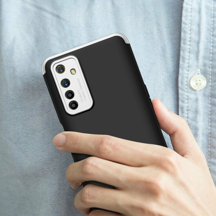 Захисний чохол GKK Double Dip Case для Realme 6 - Black / Silver: фото 6 з 16