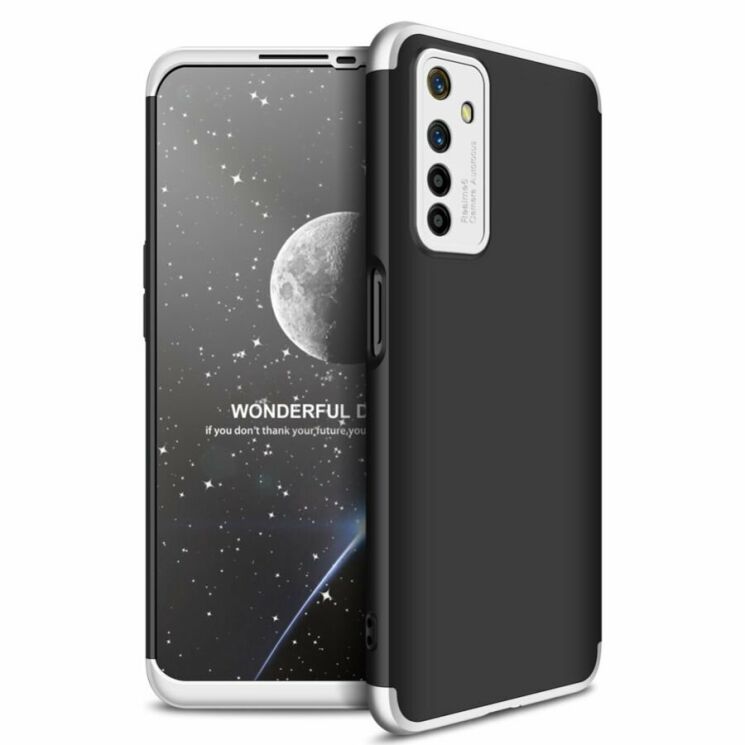 Захисний чохол GKK Double Dip Case для Realme 6 - Black / Silver: фото 1 з 16