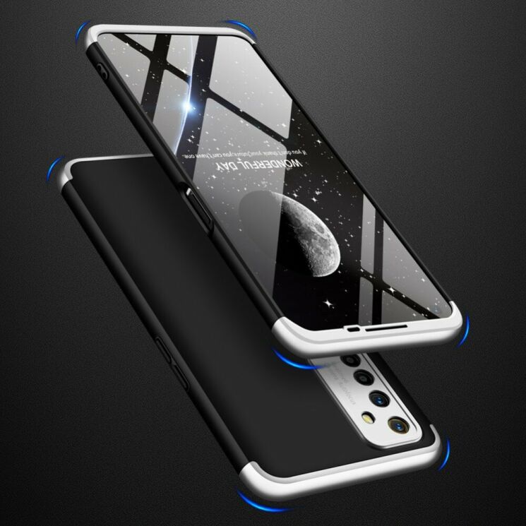 Захисний чохол GKK Double Dip Case для Realme 6 - Black / Silver: фото 2 з 16