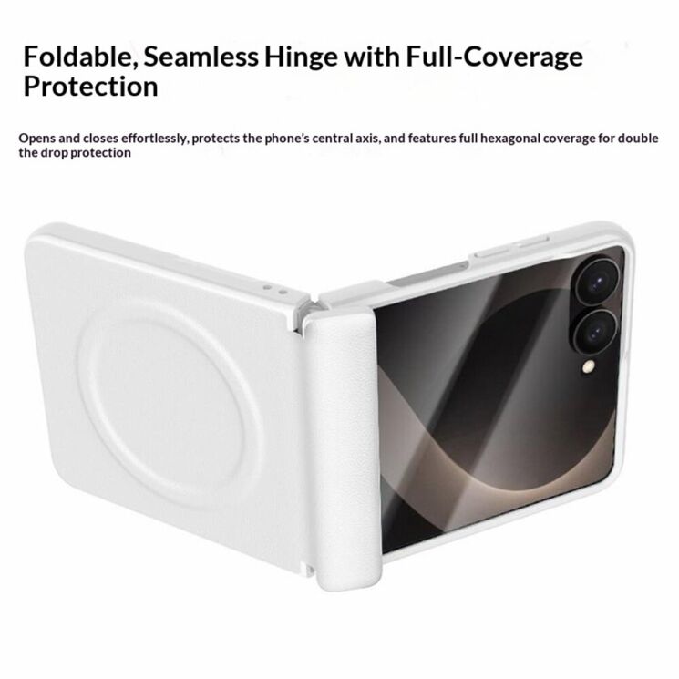 Защитный чехол GKK Magnetic Matte Case для Samsung Galaxy Flip 8 - White (423525W) Защитный чехол GKK Magnetic Matte Case для Samsung Galaxy Flip 8 - White: фото 5 из 5