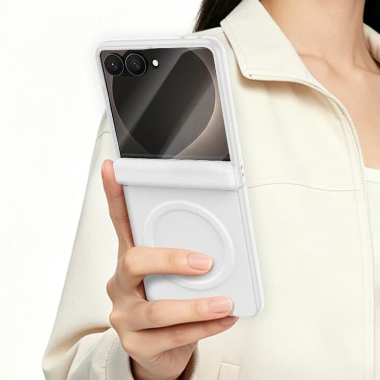 Защитный чехол GKK Magnetic Matte Case для Samsung Galaxy Flip 8 - White (423525W) Защитный чехол GKK Magnetic Matte Case для Samsung Galaxy Flip 8 - White: фото 3 из 5