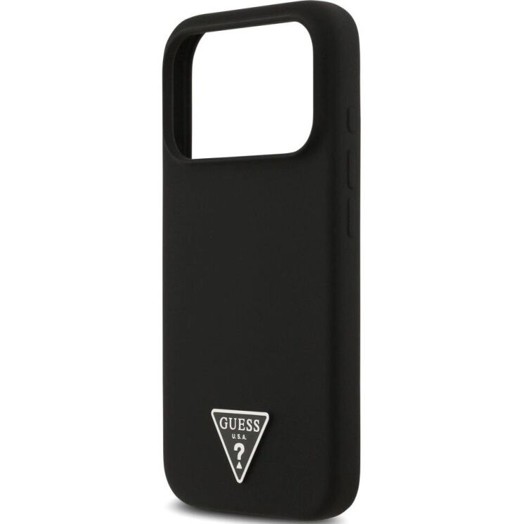 Захисний чохол Guess Silicone Triangle Logo MagSafe для iPhone 17 Pro (GUHMP17LSCTRLMK) - Black: фото 6 з 9