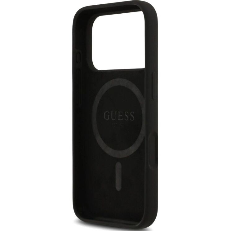 Захисний чохол Guess Silicone Triangle Logo MagSafe для iPhone 17 Pro (GUHMP17LSCTRLMK) - Black: фото 7 з 9