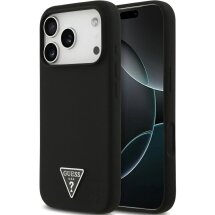 Захисний чохол Guess Silicone Triangle Logo MagSafe для iPhone 17 Pro (GUHMP17LSCTRLMK) - Black: фото 1 з 9