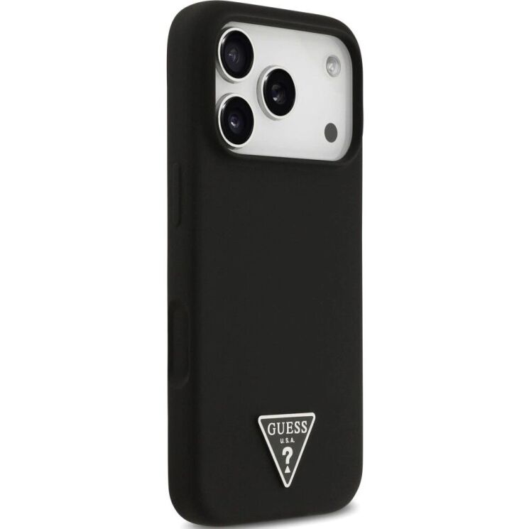 Захисний чохол Guess Silicone Triangle Logo MagSafe для iPhone 17 Pro (GUHMP17LSCTRLMK) - Black: фото 4 з 9