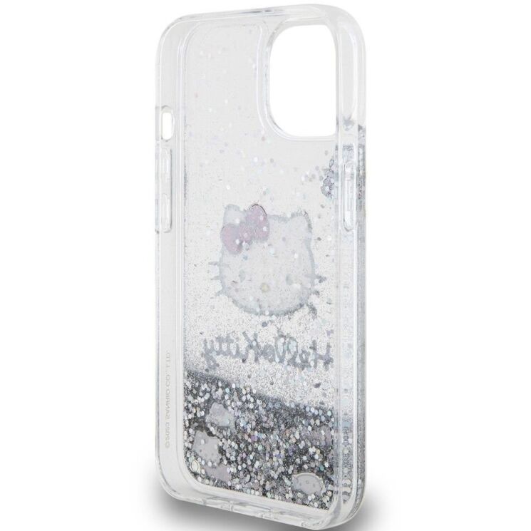 Защитный чехол Hello Kitty Liquid Glitter для Apple iPhone 13 - Transparent: фото 7 из 8