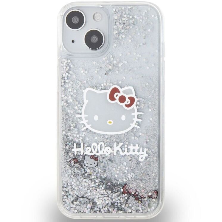 Защитный чехол Hello Kitty Liquid Glitter для Apple iPhone 13 - Transparent: фото 2 из 8