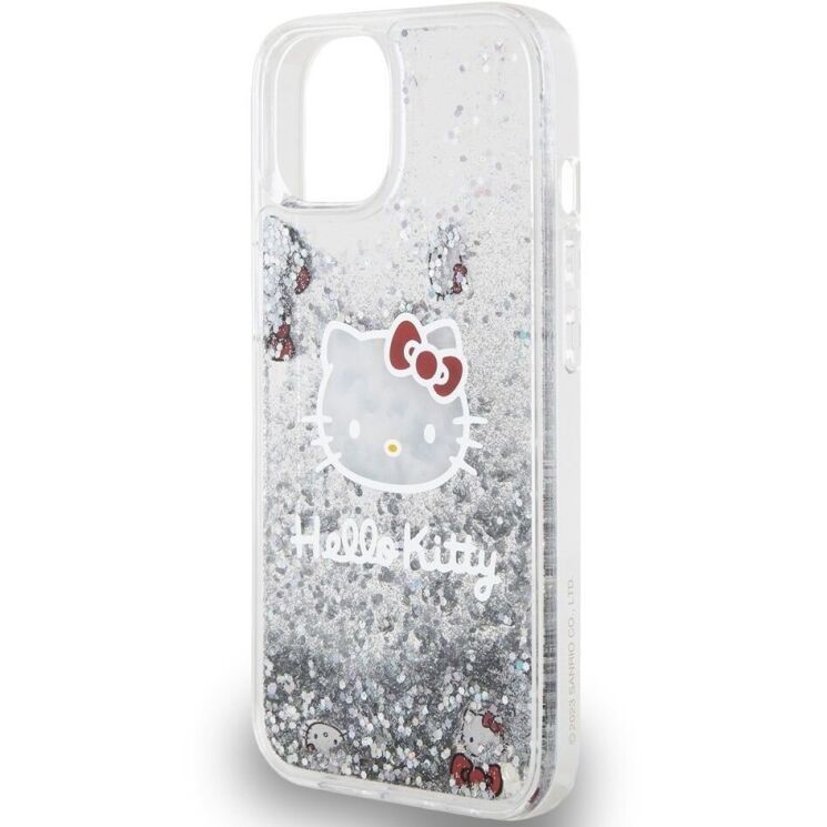 Защитный чехол Hello Kitty Liquid Glitter для Apple iPhone 13 - Transparent: фото 6 из 8