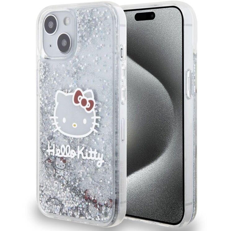 Защитный чехол Hello Kitty Liquid Glitter для Apple iPhone 13 - Transparent: фото 1 из 8